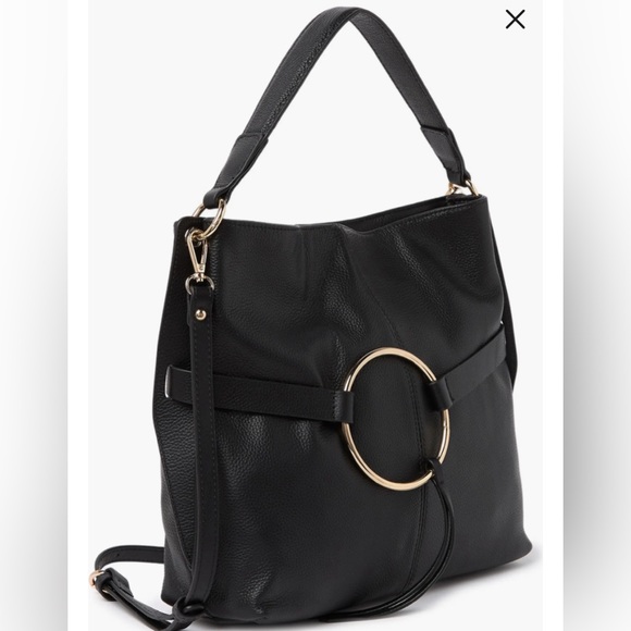 MELROSE AND MARKET pebbled leather hobo shoulder bag with crossbody strap white - Picture 11 of 15